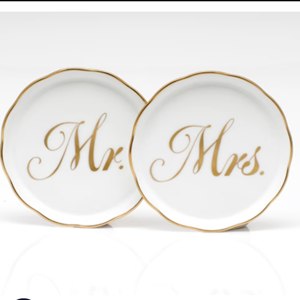 NIB Herend Mr. & Mrs. Coasters